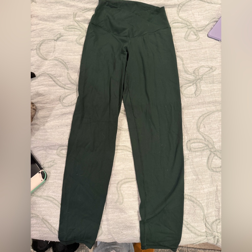 Aerie Crossover Green Leggings